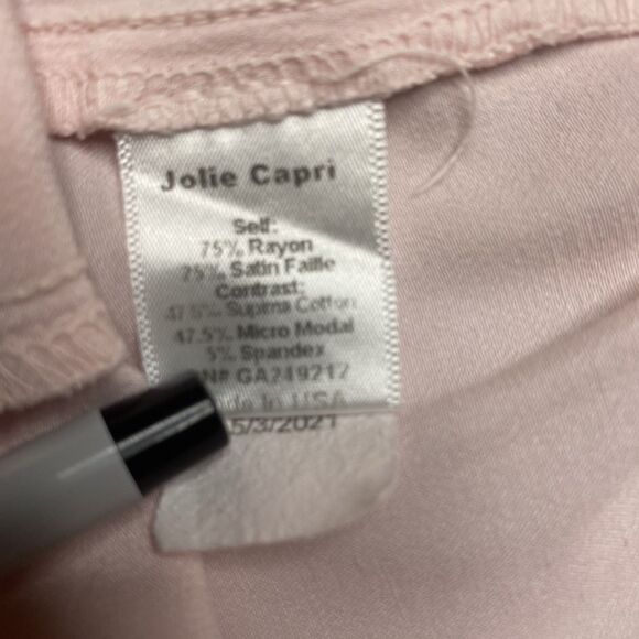 PJ Harlow Jolie Satin Lounge Pants Wide Leg Drawstring Size XS Lt Pink Blush - Picture 10 of 12